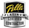 image of Pella Window Platinum Certified Contractor logo awarded to Anderson Building and Restoration